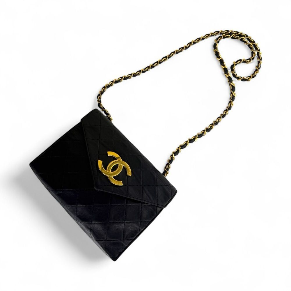 CHANEL Black Quilted 24K CC Logo Hardware Leather Shoulder Bag - Picture 8 of 15
